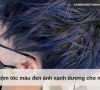 Nhuộm tóc màu đen ánh xanh dương cho nam 